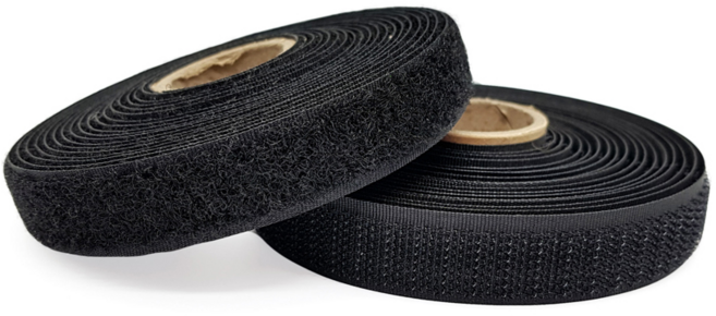 국산 튼튼한 고급 재봉 봉제용 단면벨크로 검정색 폭 1.5cm x 1미터 암수세트, 1개