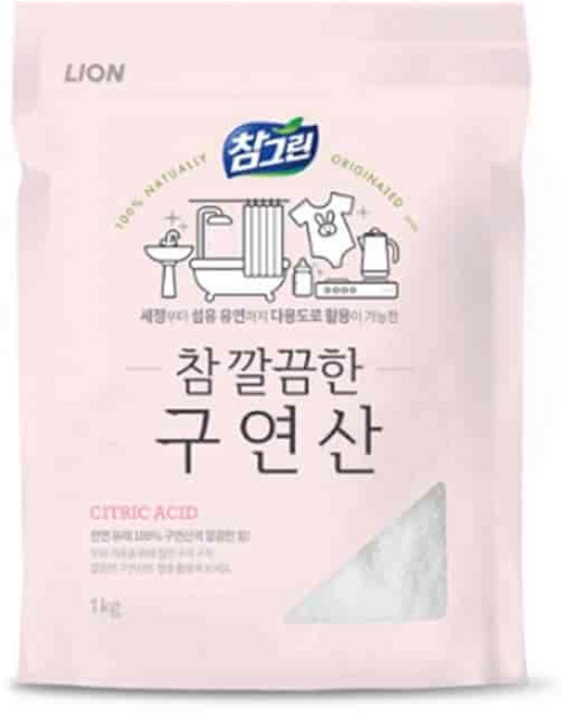 JanGoon 참그린 참 깔끔한 구연산 1kg 1EA 화장실세정제/주방세정제/다용도세제/천연세제/다목적용세정제, 1