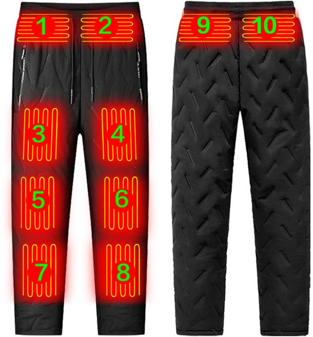 電暖發熱褲 加絨加厚保暖褲 智能恆溫充電長褲