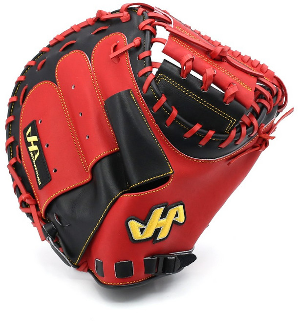 하타케야마 포수미트 입문자용 미트 FSG-T2 레드블랙, 우투(오른손잡이용), 1개, 글러브