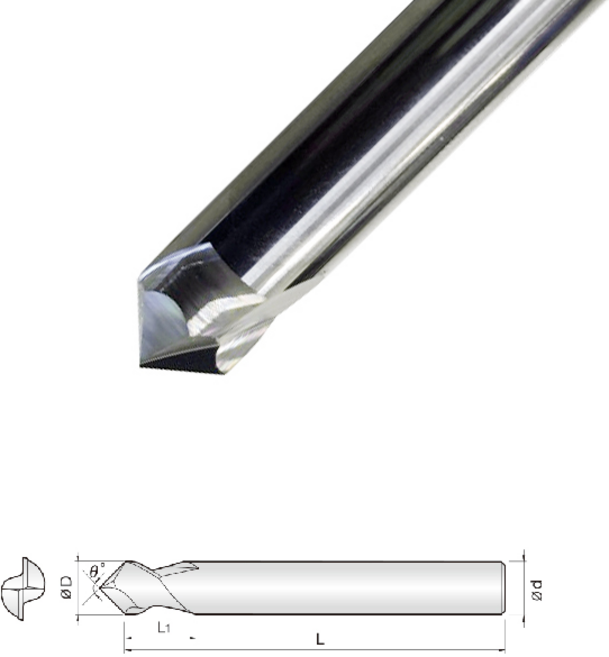 툴렉스 센터링 엔드밀 2날 2TCEN 챔퍼밀 각도엔드밀 면취날 면치 모서리 가공 모따기엔드밀 초경 헤리컬 코팅 비코팅 알루미늄 스틸 써스, 센터링엔드밀(비코팅), 2TCEN 030 900 S03, 1개