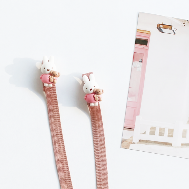 퍼플리 귀여운 토끼 유아동용 마스크 스트랩