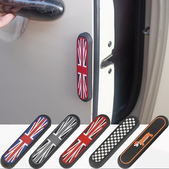 미니쿠퍼 도어가드 자동차 유니언잭 문콕방지 실외 악세사리 용품, 1세트, 블랙(4PCS)