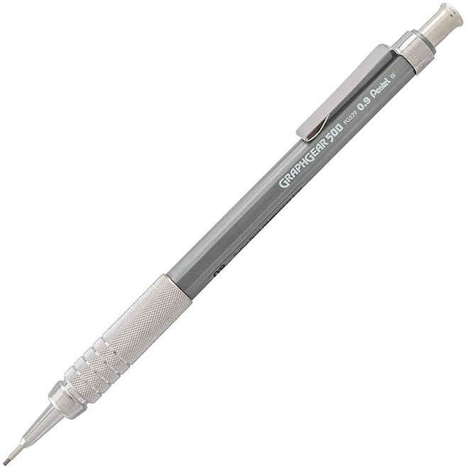 펜텔 그래프 기어 500 제도용 샤프 펜슬 0.9mm, 1개, 상세페이지 참조