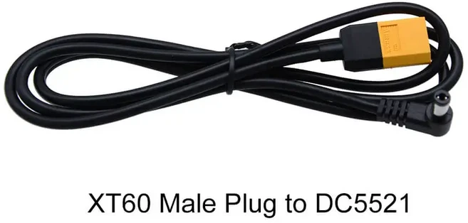 1.2M FPV 고글 전원 케이블 XT60 또는 Male - DC5521 5.5x2.1mm 플러그 충전 와이어 (DJI Skyzone FatShark, 01 XT60 Male to DC5521