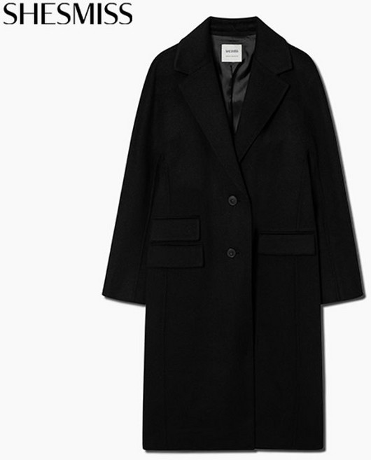 쉬즈미스 테일러드 라인 코트 SWHCTP42060 BK