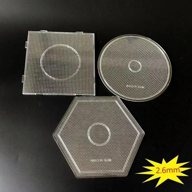 透明拼豆底板拼圖套裝兒童益智耐高溫模板可拼接方板 副廠商品, 1個, 大模板三款