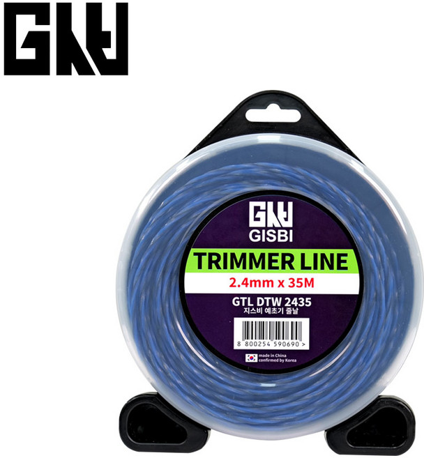 5위 - 지스비 GISBI 예초기 줄날 2.4mmX35M 나일론 예초기날 GTL DTW 2045 줄 날 잔디 조경, 