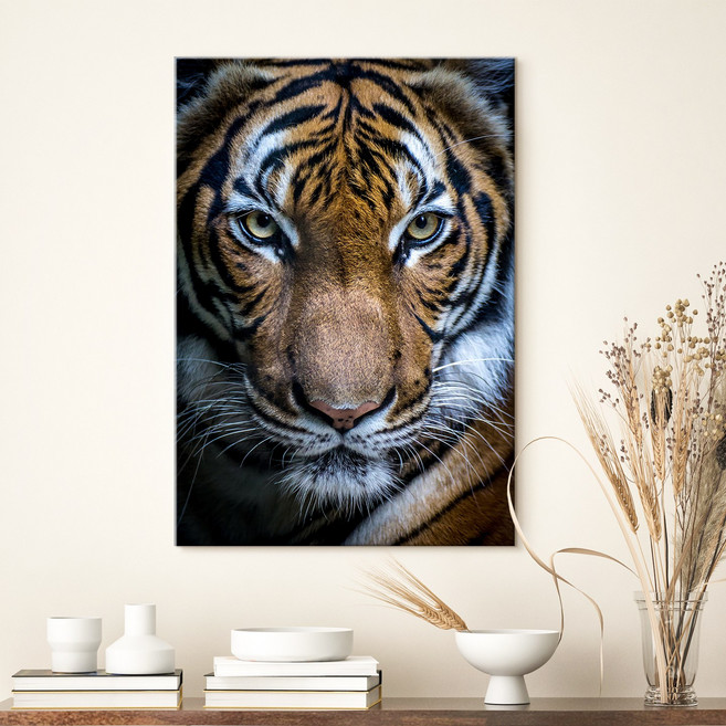 집안지켜주는 수호신 호랑이 황호 백호 인테리어 캔버스 액자 [더아트컴퍼니 액운방지 수맥차단 사업운 돈들어오는 그림], 15. 컬러 호랑이 안면