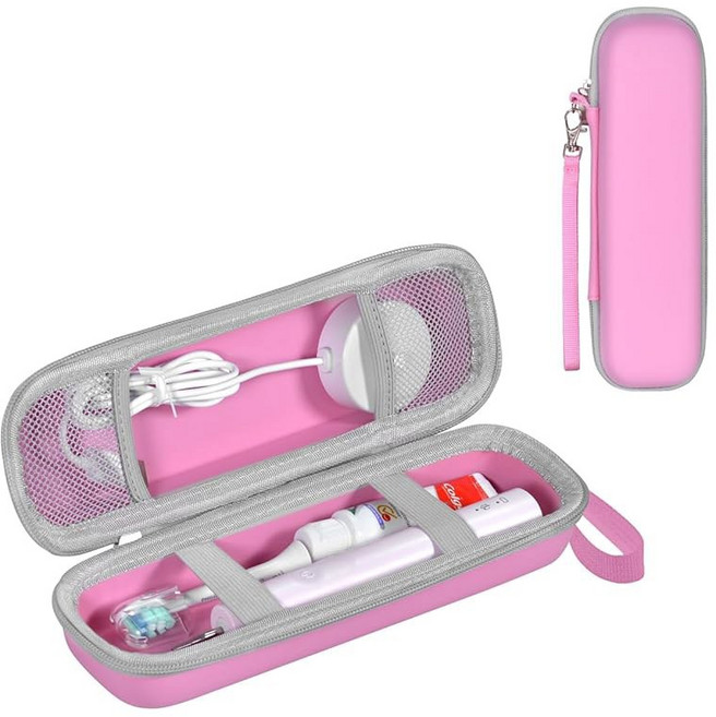 구강 프로 립스 소닉케어 전동 칫솔용 TUNYINSH 여행용 케이스 칫솔 헤드 커버 액세서리 보관이 가능한 휴대용 하드 보호 보관 가방 핑크색, Pink, 1개, 핑크 TUNYINSH 11st_amz 118950 6