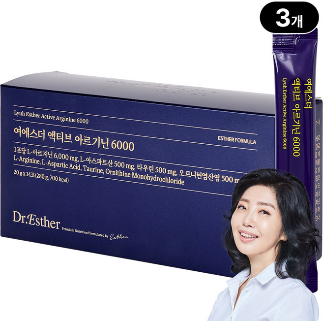 본사직영 여에스더 액티브 아르기닌 6000, 3개, 14회분