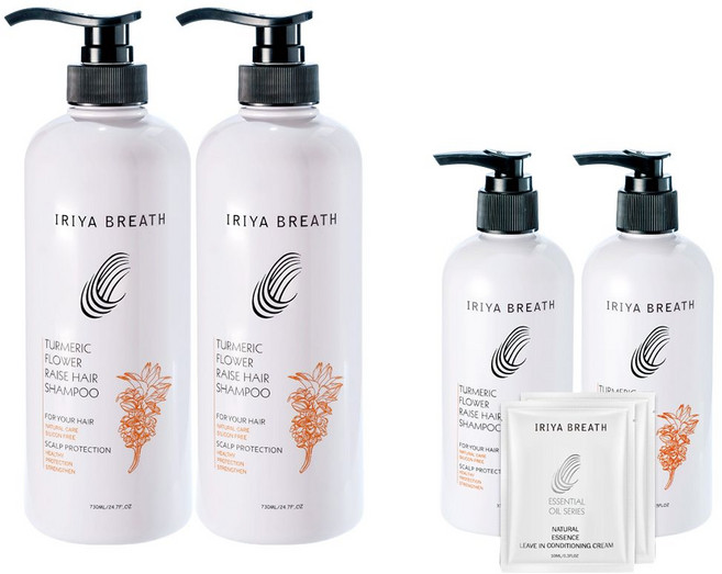 IRIYA BREATH 薑黃花養髮洗髮精 溫和清潔頭皮 強健髮根 豐盈蓬鬆秀髮, 2件, 730ml