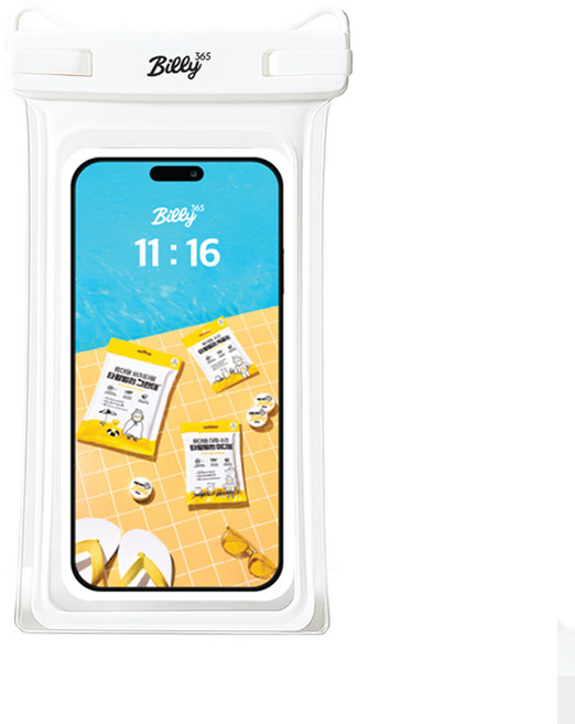 빌리365 물놀이 방수팩 드라이백 비치 해변 물놀이 워터파크 수영장 준비물, 화이트, 1개