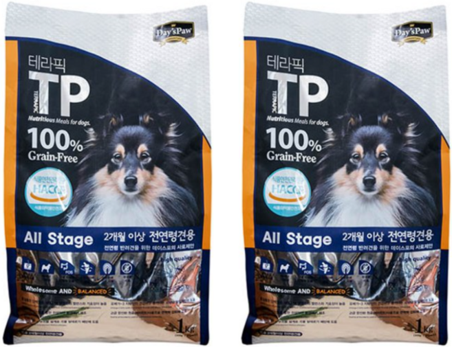 데이스포 테라픽 올스테이지 전연령 강아지 저알러지 가수분해 반려견 펫 사료 1kg 2kg 3kg 6kg, 1개