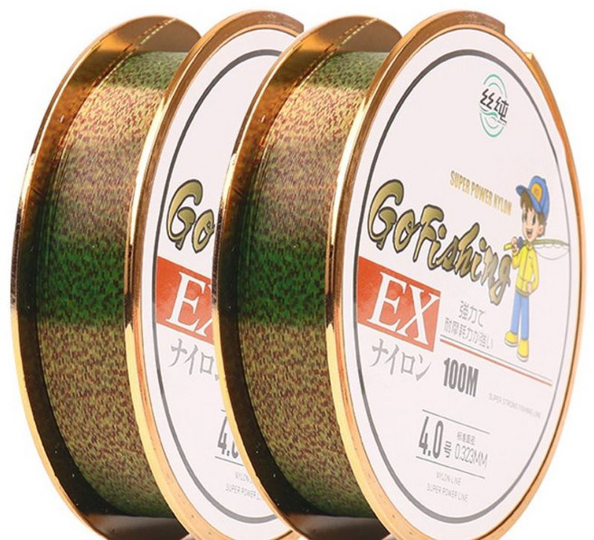 나일론 점박이 낚시줄100M, 1.5호, 그린
