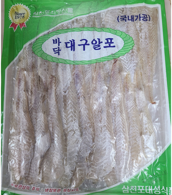 국산학꽁치포 300g 삼천포제품 / 대성/성일 국산쥐포 / 명태알포 / 삼천포쥐포, 10.대구알포-국산, 1개, 400g