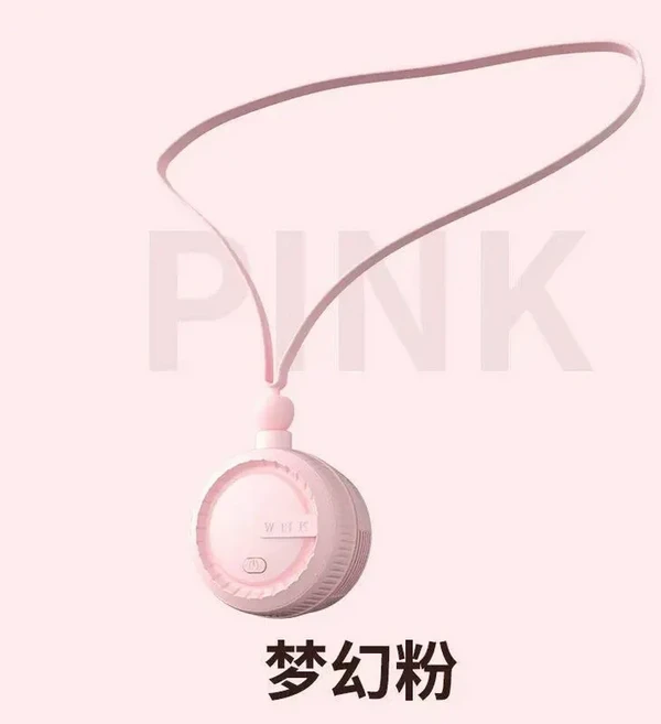새로운 블레이드형 넥팬 접이식 휴대용 쿨러 USB 충전식 강풍 핸디형 선풍기 야외 여행에 이상적, 02 Neck Fan Pink 1pc