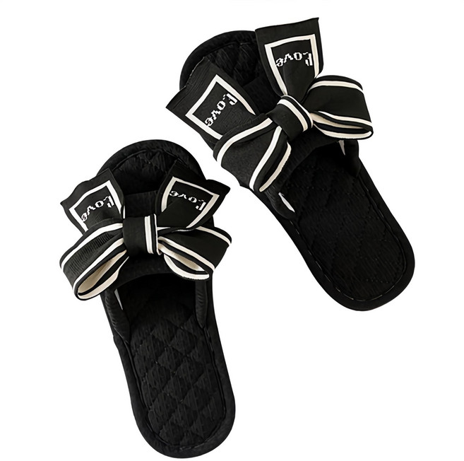 에버하우스 모던 심플 슬림 리본 거실화, 블랙, 1개