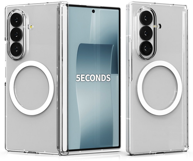 5세컨즈 클리어 슬림 맥세이프 호환 힌지보호 슬림핏 후면 케이스