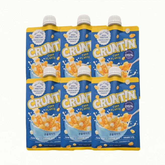 크런틴 크런치볼 단백질쉐이크 콘플레이키 50g, 6개 - 쿠팡