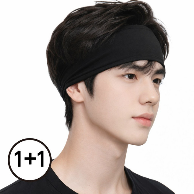 스포츠 런닝 피트니스 운동 남녀공용 헤어밴드 땀흘림방지 머리띠 퀵드라이 기능성, 2개, 그레이