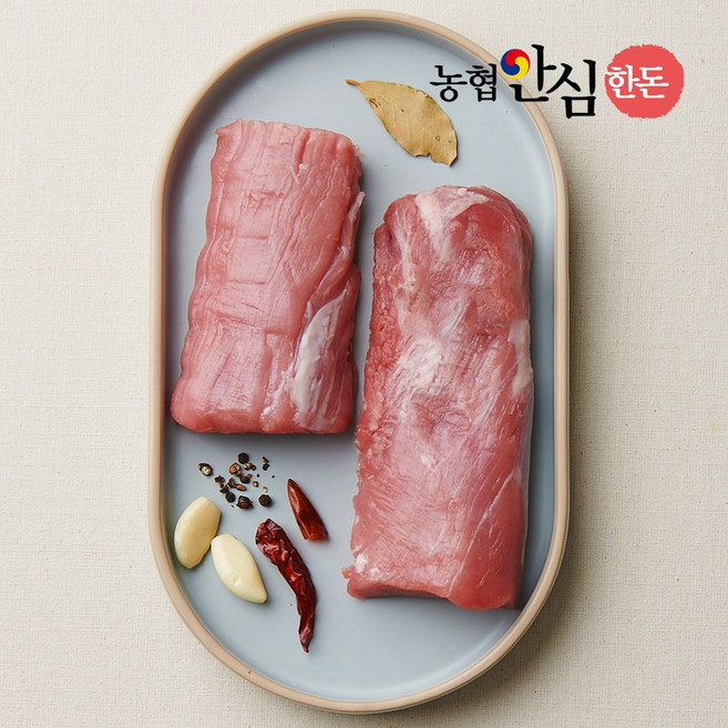 국내산 한돈 냉장 안심 500g 장조림용 돈까스용 탕수육용 다짐육 돼지고기, 1개