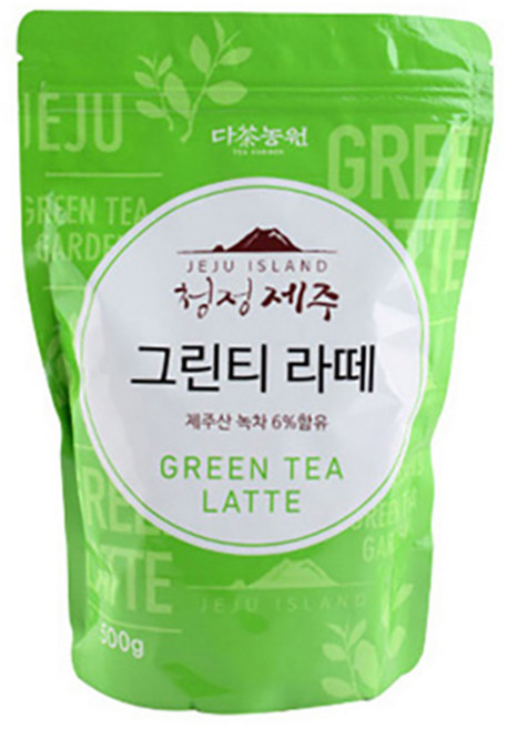 다농원 청정제주 그린티 라떼 500g 1박스 6개 녹차가루, 1개입