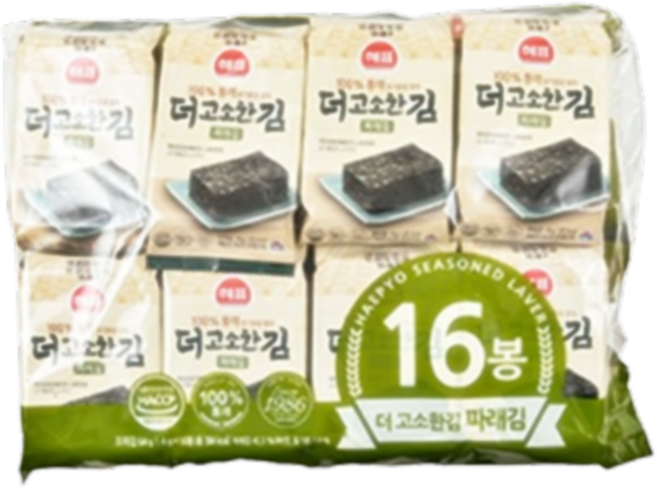 케이푸드_해표 더 고소한김 파래김 4g 16봉, 64g, 1개