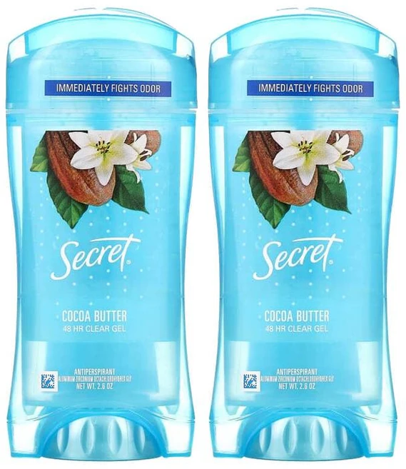 Secret 시크릿 젤 데오도란트 73g x2팩 코코아 버터 - 쿠팡