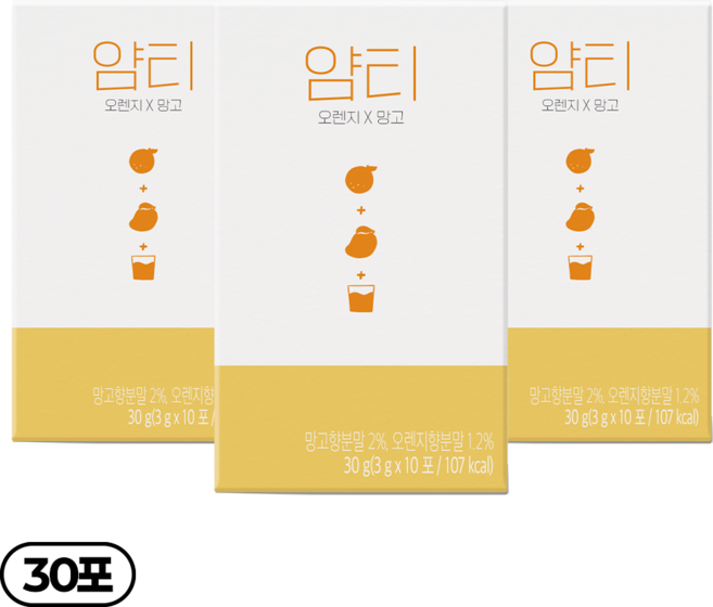 얌티 오렌지 망고, 3g, 10개입, 3박스