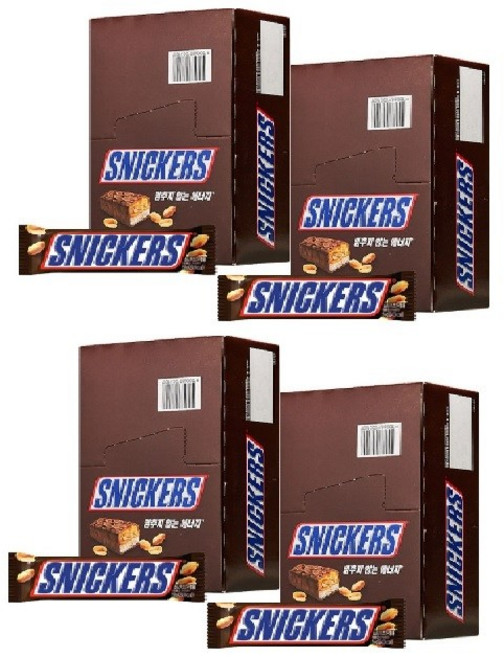 한국마즈 스니커즈 땅콩 초콜릿, 1.224kg, 4개