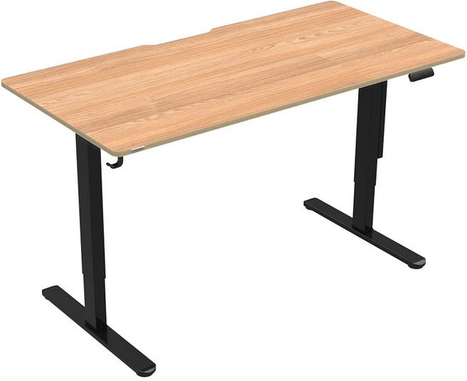 핏쳐 스마트 모션데스크 S1, 블랙프레임, 월넛
