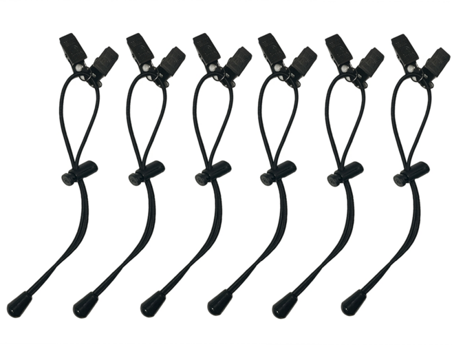 코잘 2클립 바지 밑단 고정 스트랩 집게, 6개, 블랙