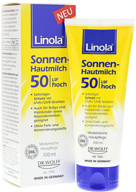 리놀라 스킨 밀크 썬 로션 SPF 50 100ml