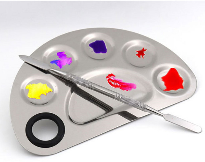 네오 스테인레스 네일 팔레트 + 푸셔, 1개