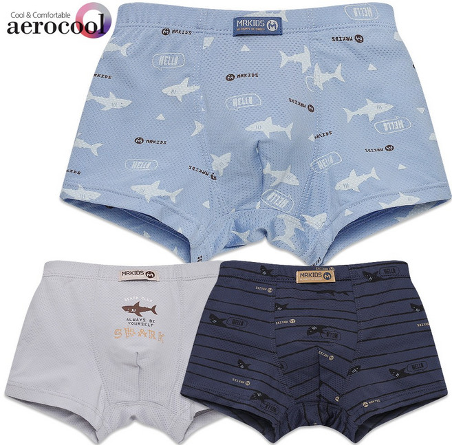 엠알키즈 시원한 에어로쿨 남아 드로즈 팬티 3매입 SC225