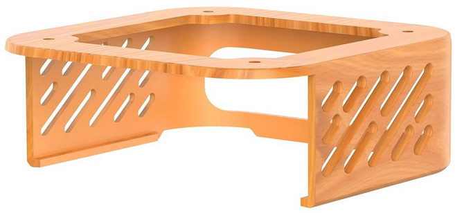 맥 미니 M4 / 프로용 언더 데스크 마운트 방열 디자인이 적용된 스탠드 및 월 2024 프로 우드 그레인과 호환 가능, NewHail 맥 미니 M4/M4 프로용 언더 데스크