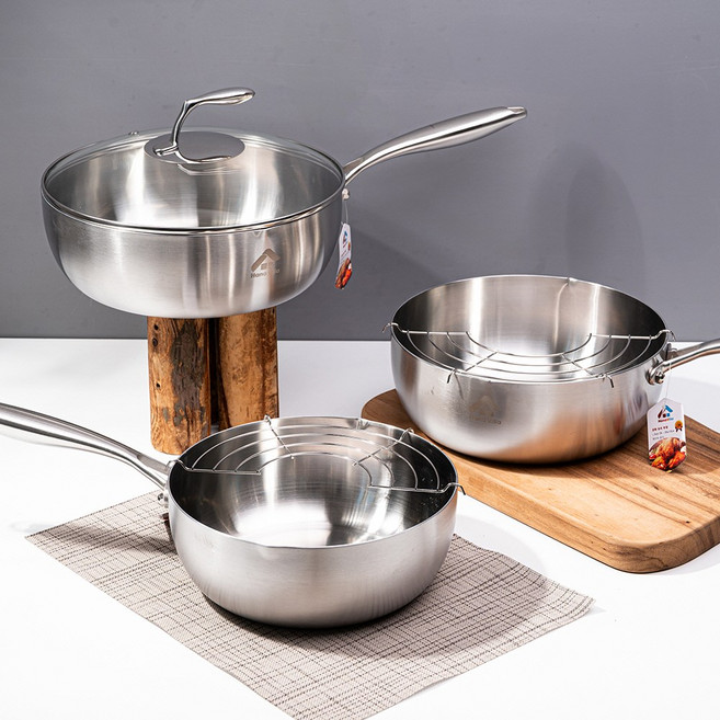 프리미엄 스노이팬 인덕션 316 스테인레스 3mm 통5중 궁중팬, 1개, 24cm