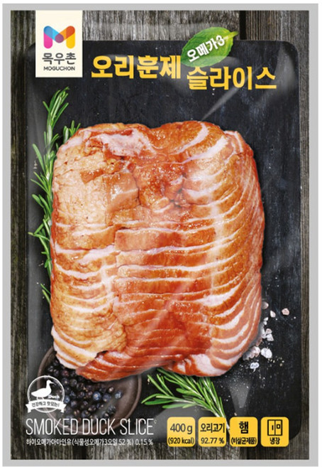 목우촌 오메가3 오리훈제 슬라이스, 1개, 400g