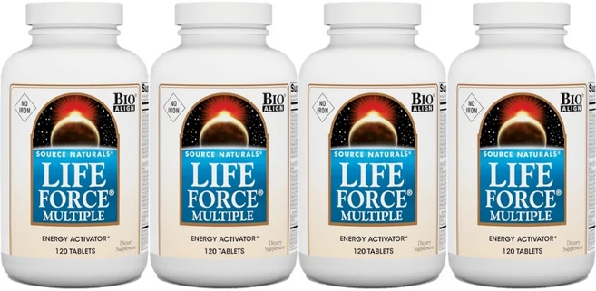Source Naturals 소스내추럴스 라이프 포스 멀티플 에너지 액티베이터 테블릿, 120정, 4개, 120정 - 쿠팡