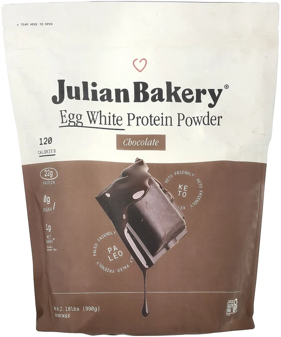 새해 건강을 선물하세요 Julian Bakery 계란 흰자 프로틴분말 초콜릿 맛 990g(2.18lb) 특별관리진행, JulianBakery계란흰자프로틴분말초콜릿맛990g2, 990g - 쿠팡