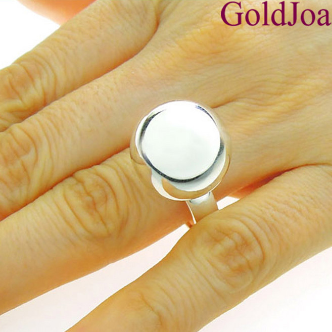 골드조아 웅장한 15mm 볼 유광 고급 실버반지 (2003-1r) 선물인기