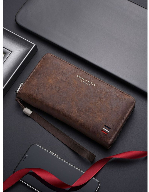 SHABILI STYLE 男士長款錢包 大容量 8卡位 可收納手機