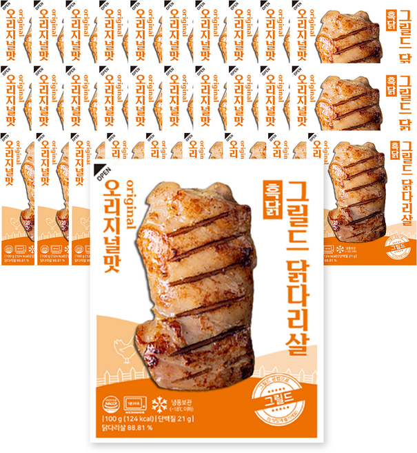 흑닭 그릴드 닭다리살 오리지널맛, 30개, 100g