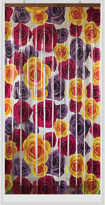 세진 아로마향 장미 파리문발 출입문 문발 커튼 비닐커튼