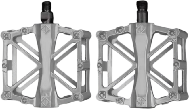 글로리존 알루미늄 합금 더블 볼 자전거페달, 그레이, 1세트
