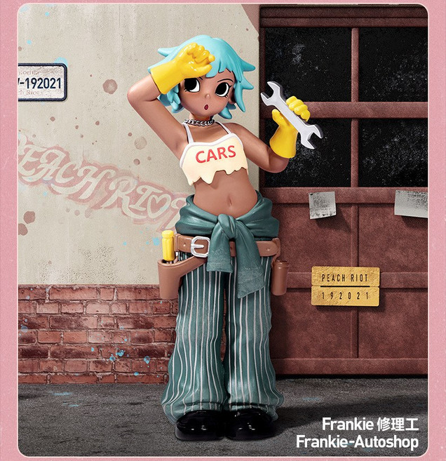 새로운 복숭아 폭동 러시 아워 시리즈 블라인드 박스 액션 피규어 귀여운 멋진 양귀비-Lce 크림 Collectib, 1개