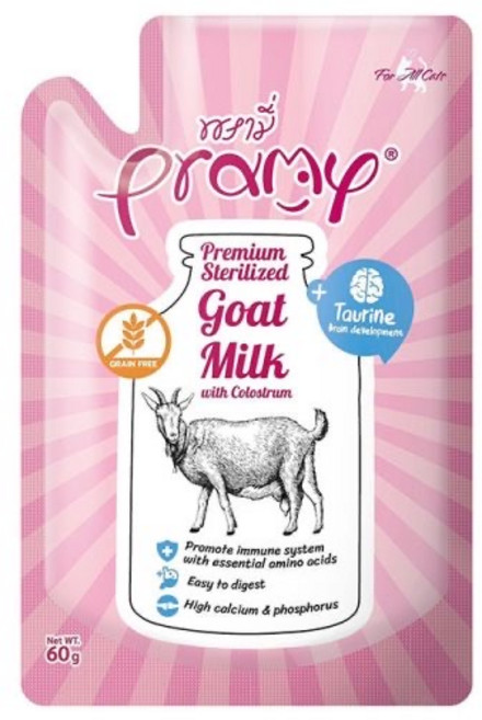Pramy 寵物山羊初乳，含牛磺酸，易消化，高鈣, 1個, 60g, Goat Milk