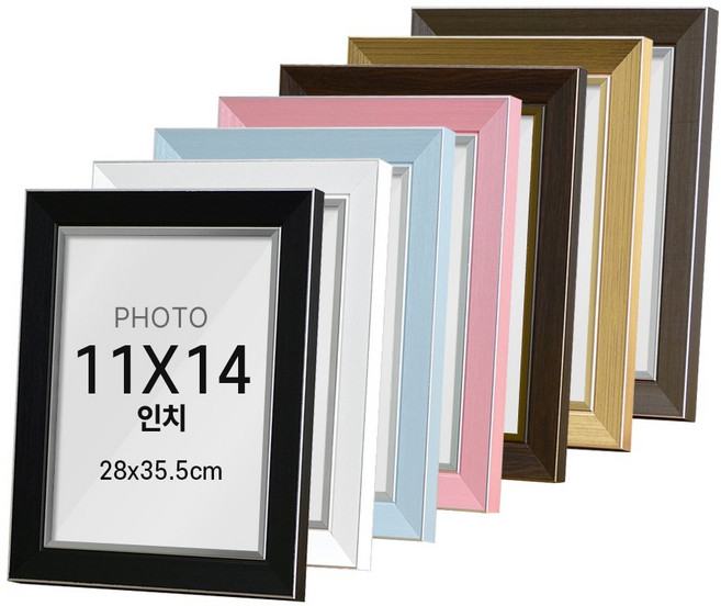 크래프트빌 사진 액자 프레임 슬림 엣지 11x14인치 28x35.5cm, 블루, 1개, 크래프트빌슬림엣지블루