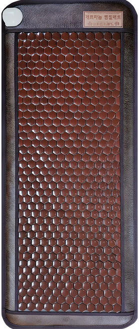 한일의료기 게르마늄 매트 찜질기 온열 돌침대 방석 세라믹 전기 장판 브라운 50x120cm